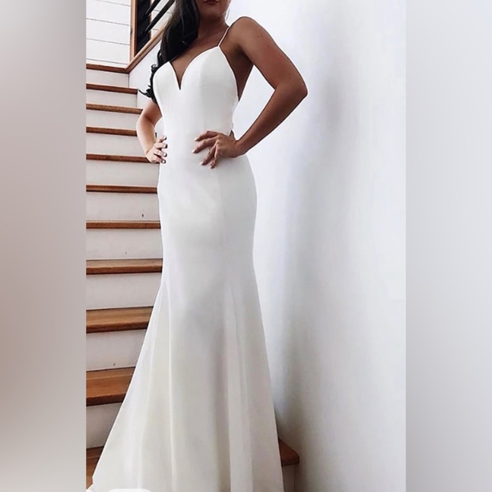 Size 2 Mermaid Wedding Dress White